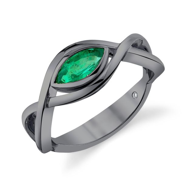 EMERALD MARQUISE VINE RING