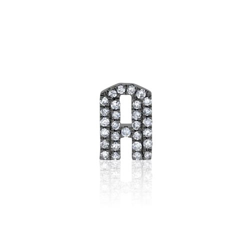 DIAMOND SINGLE PAVE INITIAL STUD