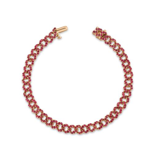 RUBY PAVE MINI LINK BRACELET