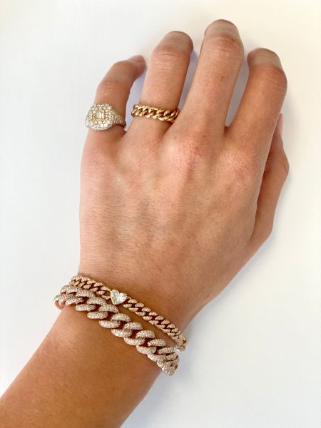 SOLID GOLD MINI LINK RING