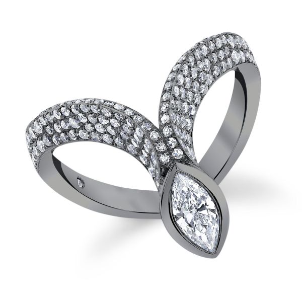 DIAMOND WINGED MARQUISE RING