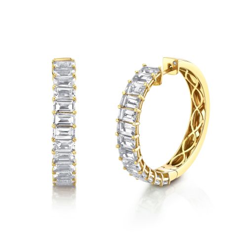 WHITE TOPAZ ETERNITY HOOPS
