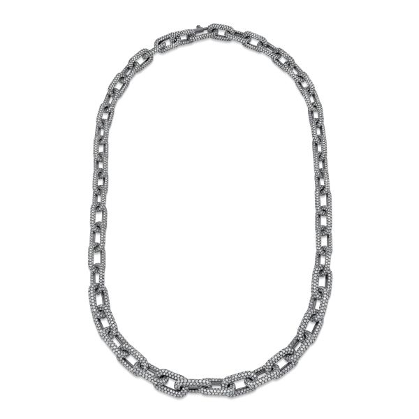 DIAMOND PAVE CABLE LINK NECKLACE