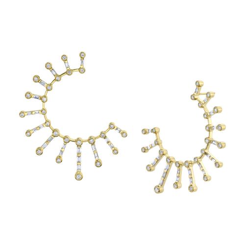 READY TO SHIP DIAMOND FISHBONE EARRINGS