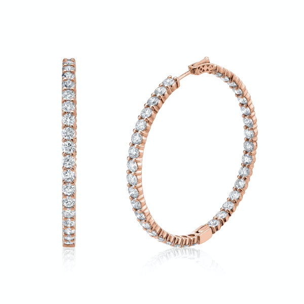 LARGE DIAMOND INSIDE OUT HOOPS