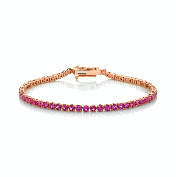PINK SAPPHIRE TENNIS BRACELET