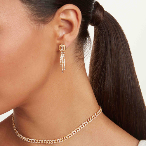 READY TO SHIP DIAMOND ILLUSION DROP EARRINGS