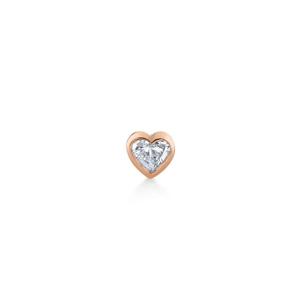 SINGLE DIAMOND BEZEL BABY HEART STUD