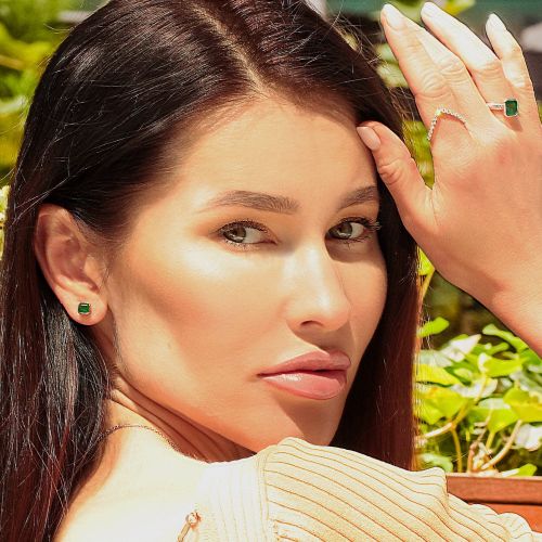 Emerald Earrings Tyukhe