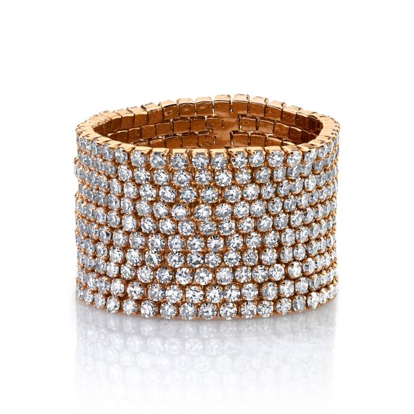 DIAMOND 10 THREAD STACK RING