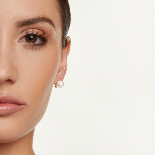 PEARL & DIAMOND ORB STUDS