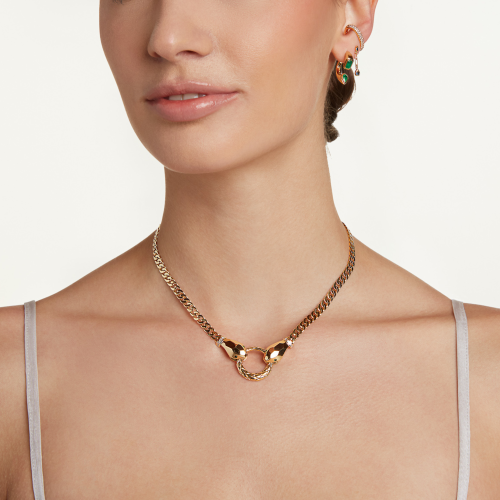 DOUBLE SNAKE MINI FLAT LINK NECKLACE