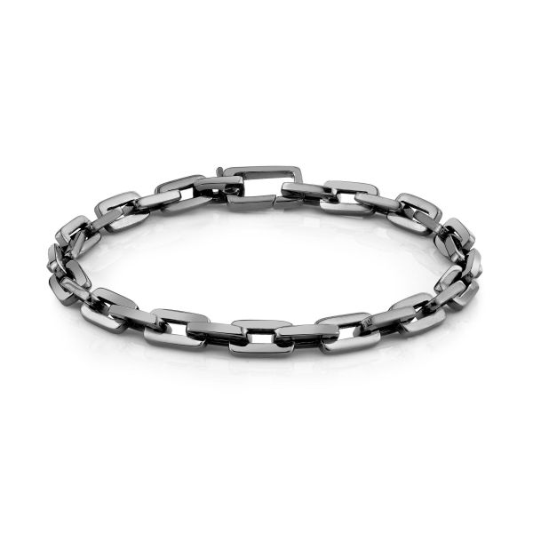 SOLID GOLD MINI DECO LINK BRACELET