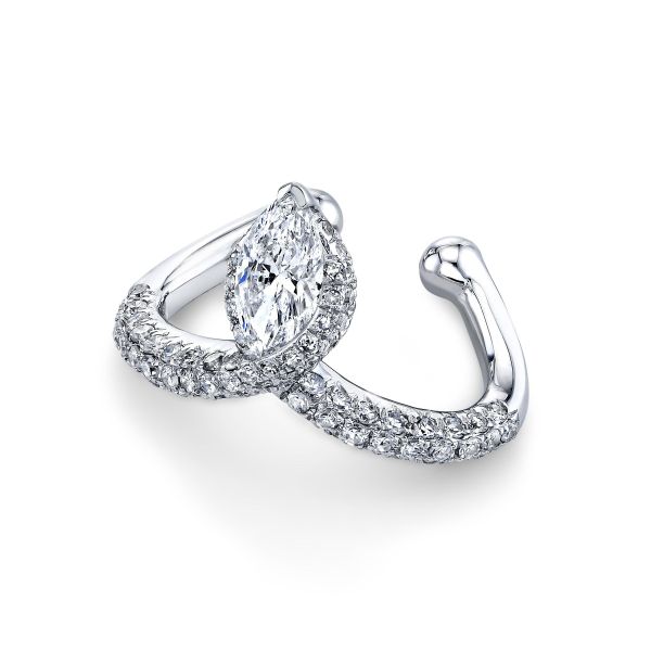 DIAMOND MARQUISE CHEVRON EAR CUFF