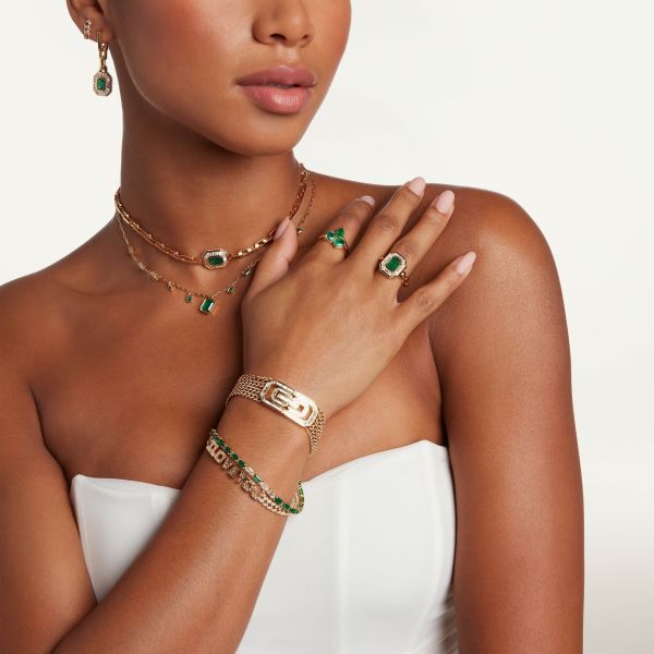 EMERALD AND DIAMOND TENNIS BRACELET