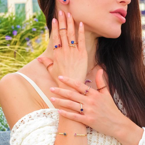 Sapphire & Diamond Ring Eye of the Sea