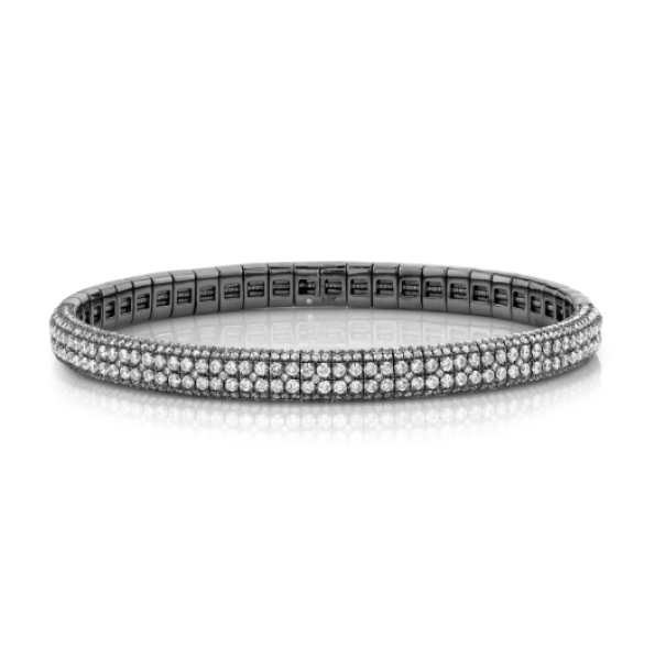 DIAMOND DOUBLE ROW PAVE STRETCH BRACELET