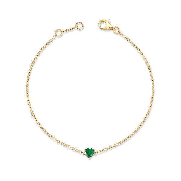 EMERALD BABY HEART BRACELET