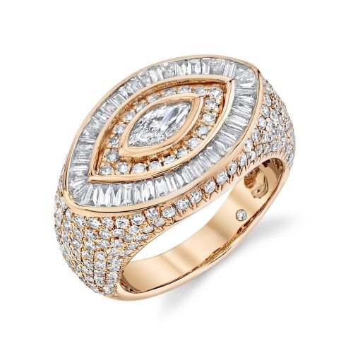 EVIL EYE PAVE MARQUISE RING