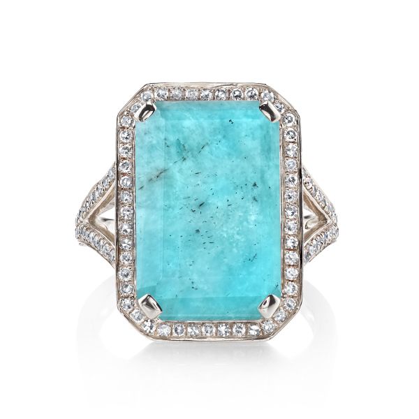 AMAZONITE PORTRAIT GEMSTONE RING