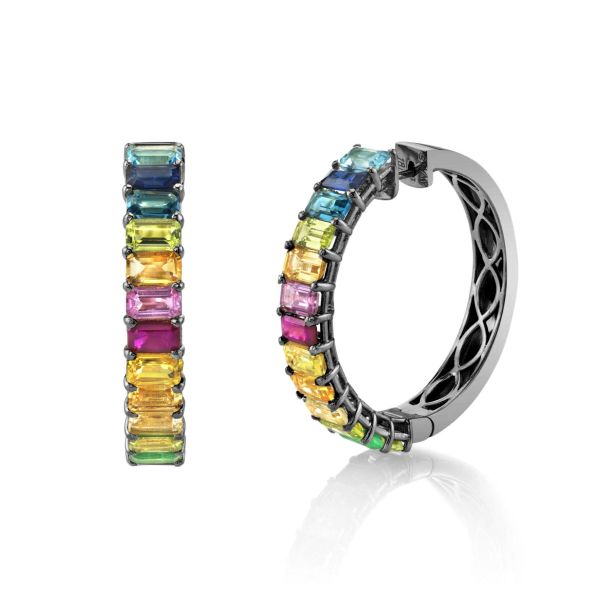 RAINBOW ETERNITY HOOPS