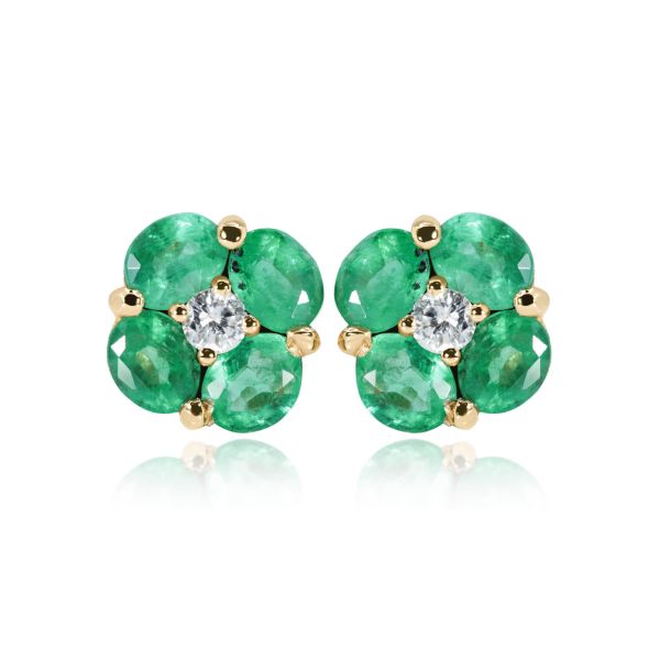 Emerald & Diamond Earrings Chloris