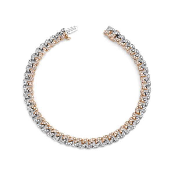 TWO-TONE MINI PAVE LINK BRACELET