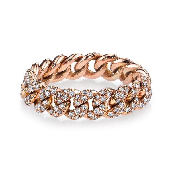 DIAMOND PAVE MINI LINK RING