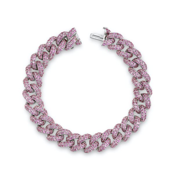 PINK SAPPHIRE PAVE ESSENTIAL LINK BRACELET