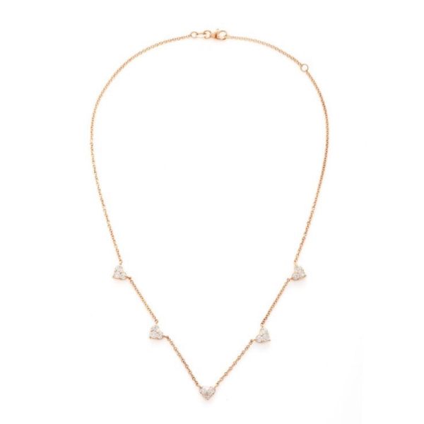 DIAMOND 5 HEART NECKLACE