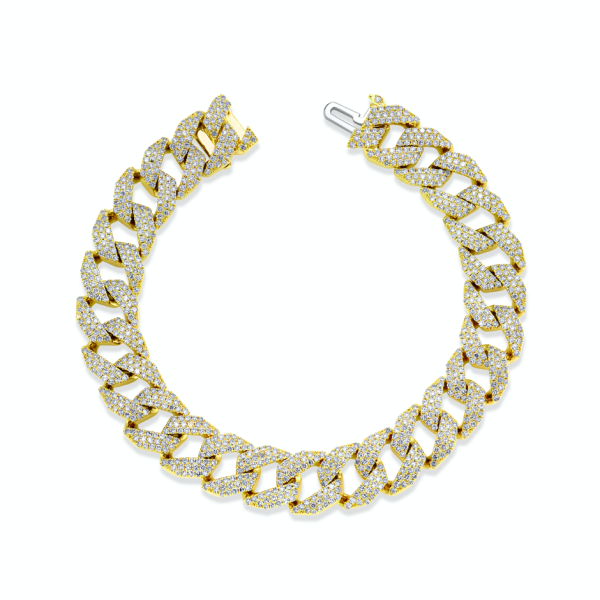 DIAMOND PAVE GEO LINK BRACELET