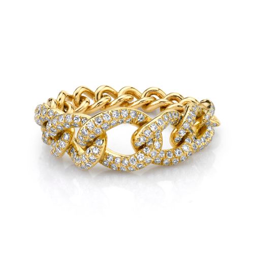 DIAMOND PAVE GRADUAL LINK RING
