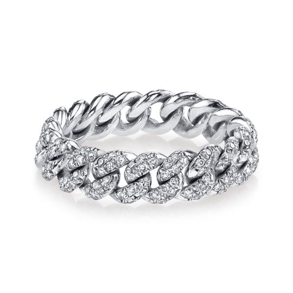 DIAMOND PAVE MINI LINK RING