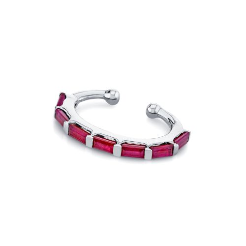 RUBY BAGUETTE EAR CUFF