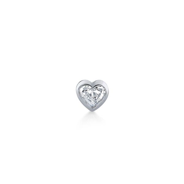 SINGLE DIAMOND BEZEL BABY HEART STUD