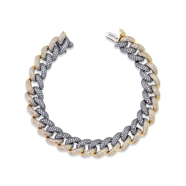 DIAMOND PAVE TWO-TONE ESSENTIAL LINK BRACELET