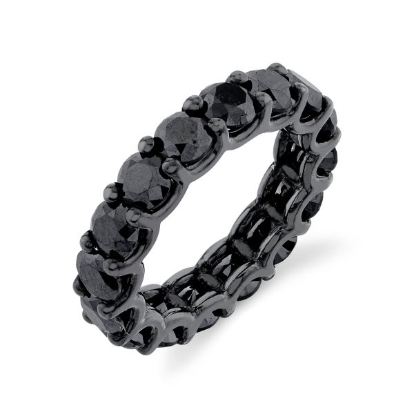 BLACK DIAMOND ROUND ETERNITY BAND