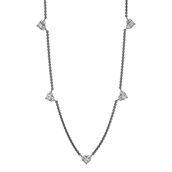 DIAMOND 5 HEART NECKLACE