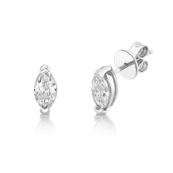 DIAMOND MARQUISE STUDS