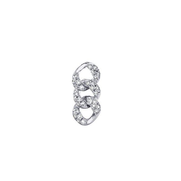 SINGLE DIAMOND PAVE LINK STUD