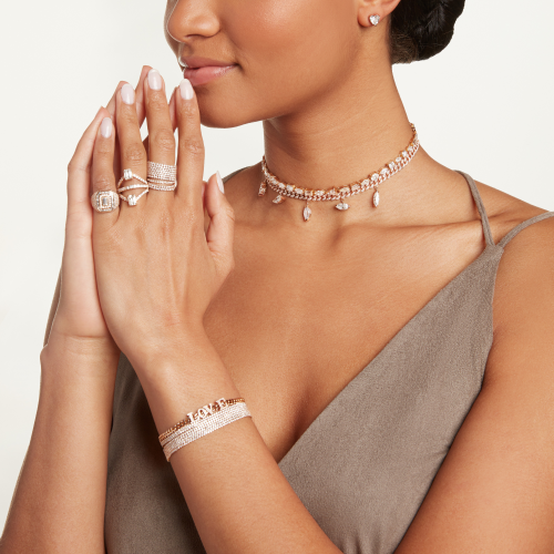 DIAMOND 10 THREAD STACK RING