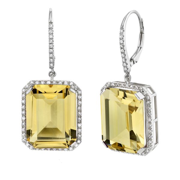 YELLOW TOPAZ PORTRAIT  EARRINGS