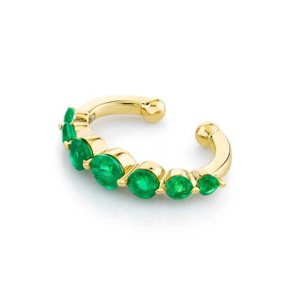 EMERALD GRADUAL ROUND EAR CUFF
