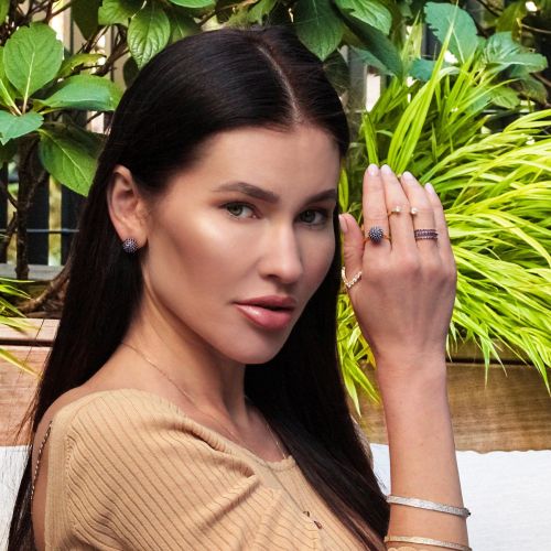 Sapphire Earrings Star Ball