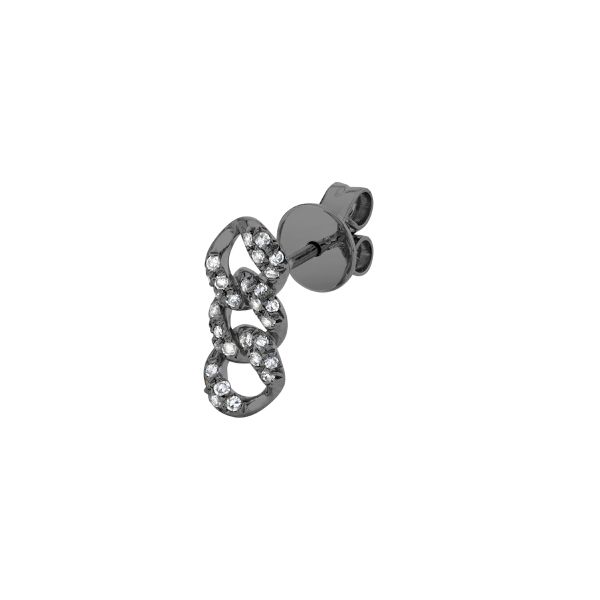 SINGLE DIAMOND PAVE LINK STUD