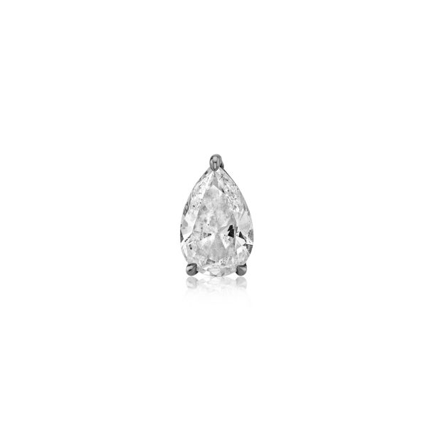 SINGLE  LARGE DIAMOND PEAR SOLITAIRE STUD