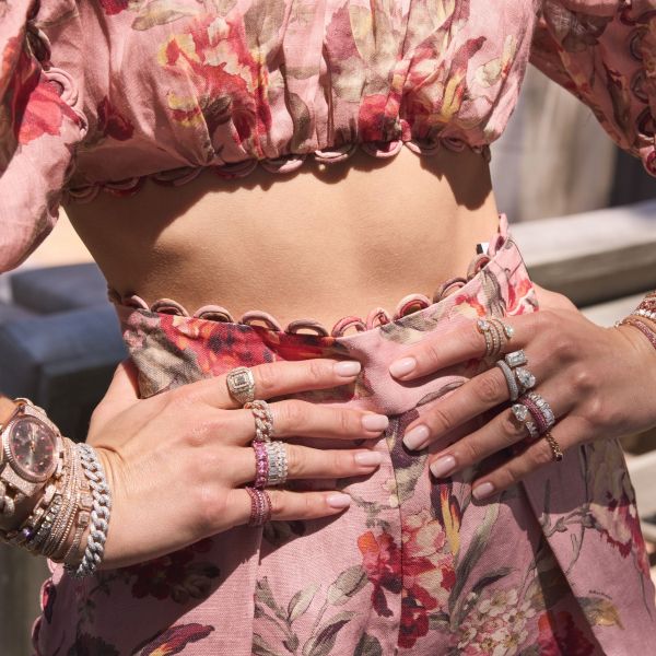 WHITE TOPAZ ETERNITY BAND