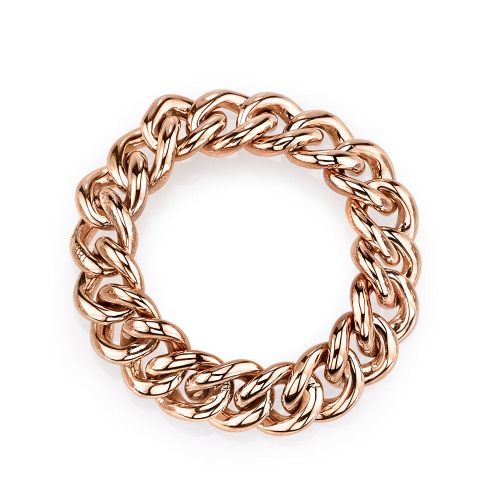 SOLID GOLD MINI LINK RING