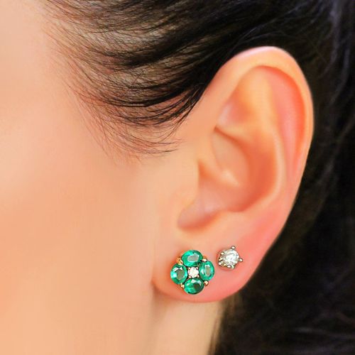Emerald & Diamond Earrings Chloris