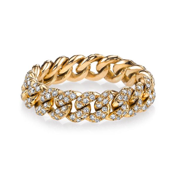 DIAMOND PAVE MINI LINK RING